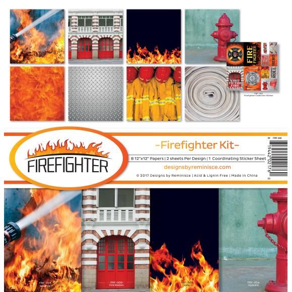 N Reminisce Collection Kit 12&quot; X12&quot; Firefighter