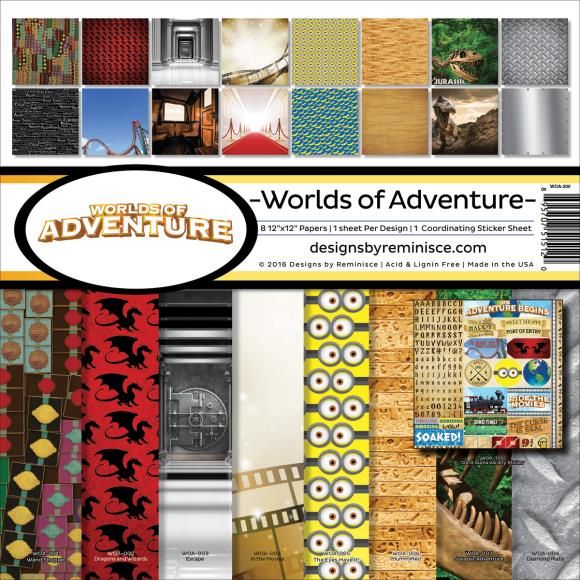 N Reminisce Collection Kit 12&quot; X12&quot; Worlds Of Adventure