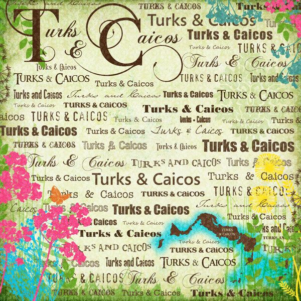 SC Turks &amp; Caicos - Paradise Paper 12 x 12 