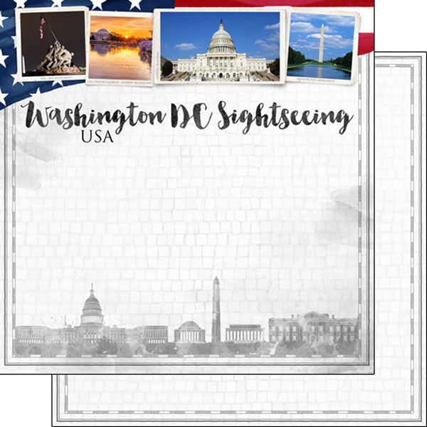 SC Washington DC City Sights Double-Sided Paper 12 x 12
