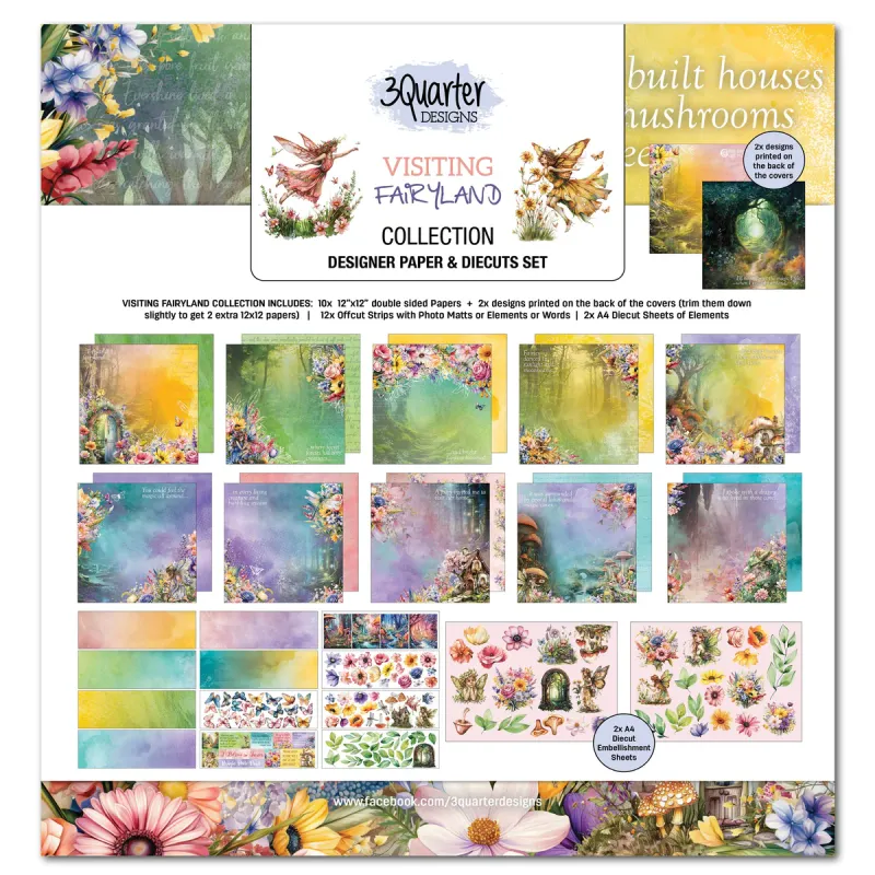 EC 3Quarter Designs Visiting Fairyland 12x12 Design Paper &amp; Diecuts