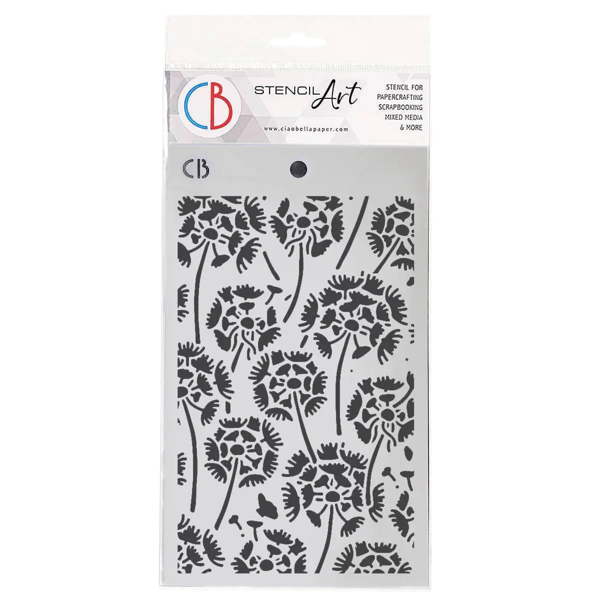 EC Ciao Bella Texture Stencil 5&quot; X8&quot; Dancing Dandelions