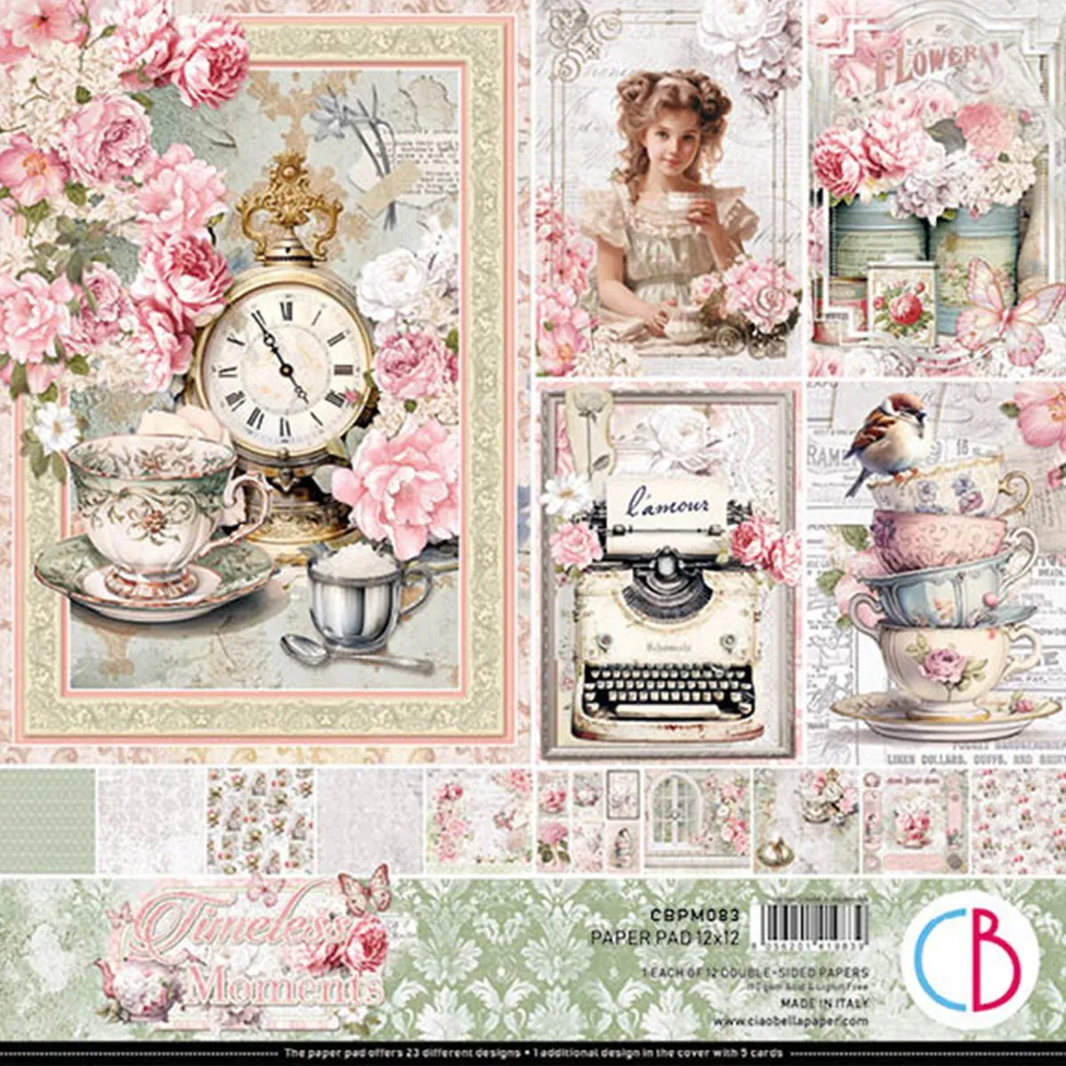 EC Ciao Bella Timeless Moments Paper Pad 12&quot; X12&quot; 12/Pkg