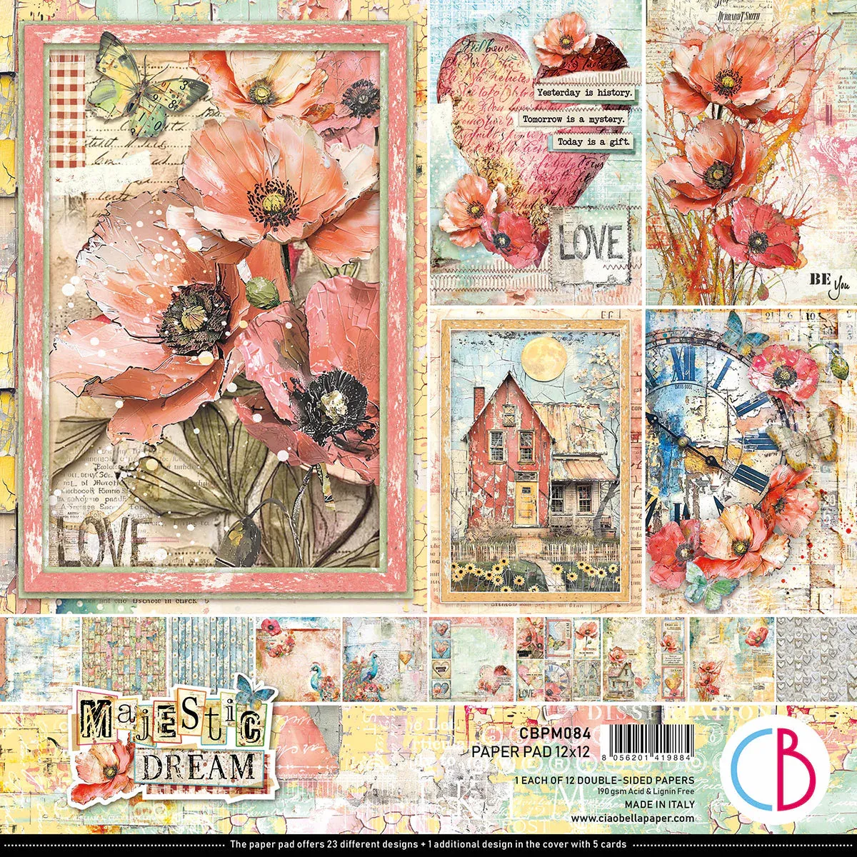 EC Ciao Bella Majestic Dreams Paper Pad 12&quot; X12&quot; 12/Pkg