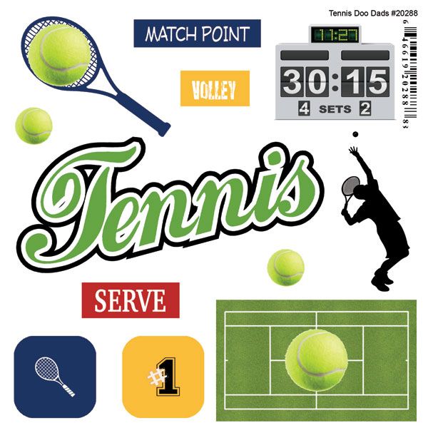 SC Tennis Doo Dads Stickers