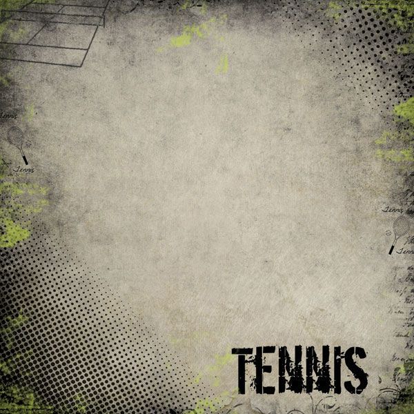 SC Tennis Antique Paper 12x12