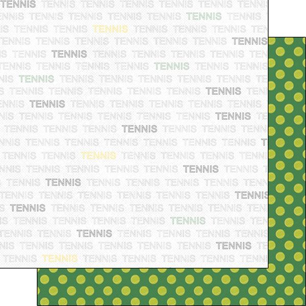 SC Tennis Addict 1 12x12 Double Sided Paper
