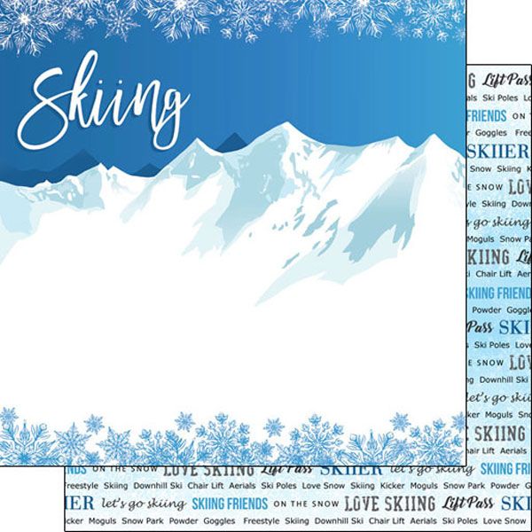 SC Skiing Winter Adventure Paper Double-Sided Paper 12x12