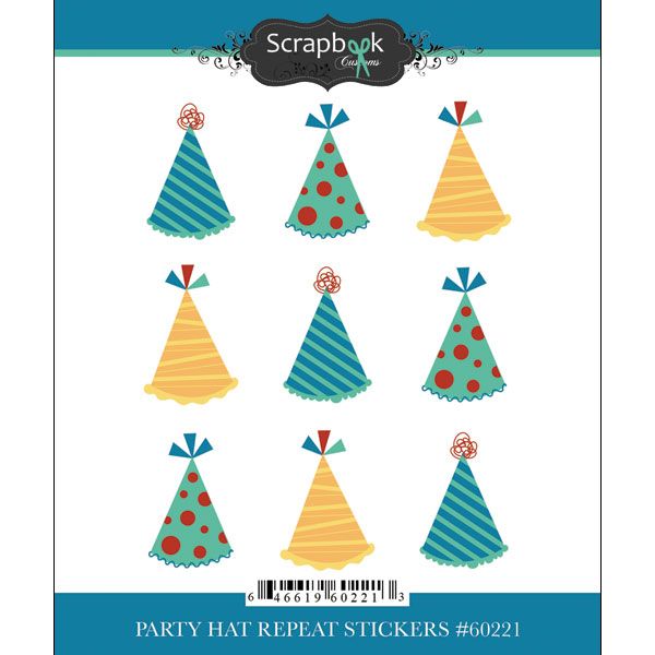 SC Party Hat Repeat Stickers