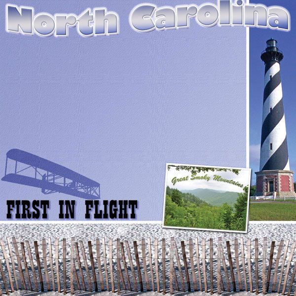 SC North Carolina Paper 12x12