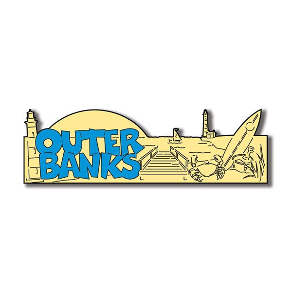 SC Outer Banks Word &amp; Background Laser Cut