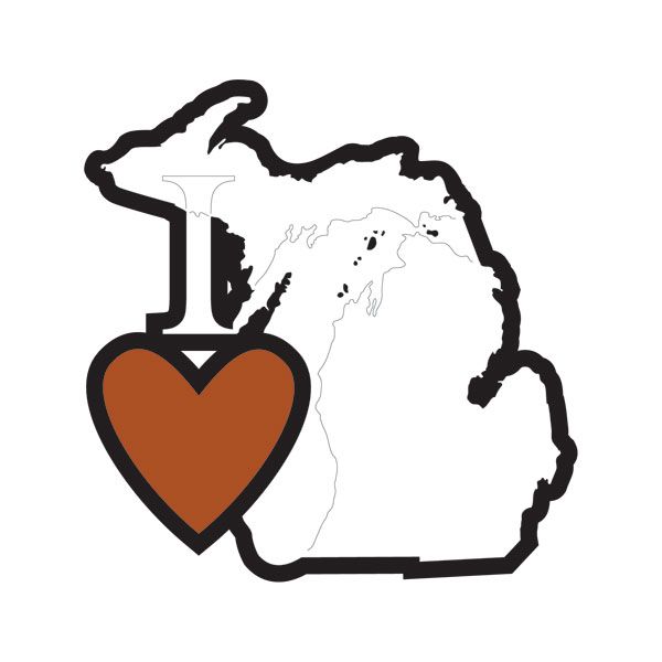 SC I Love Michigan Laser Cut