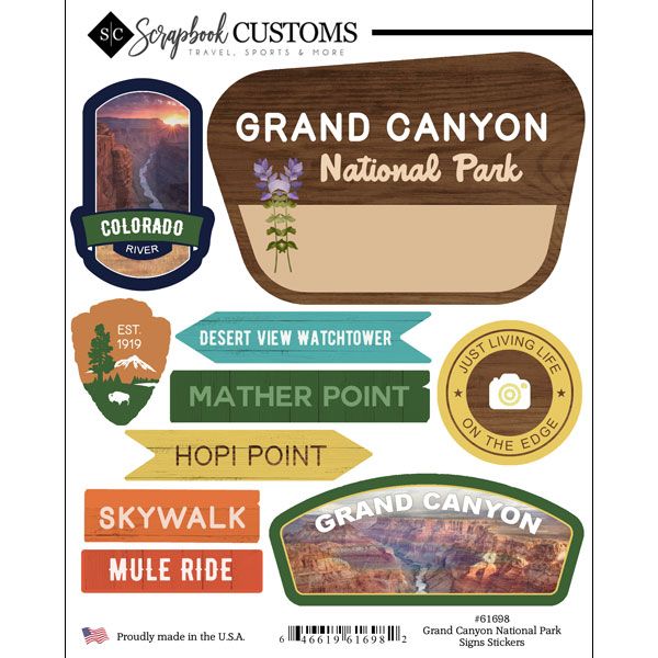 SC Grand Canyon National Park Sign Stickers