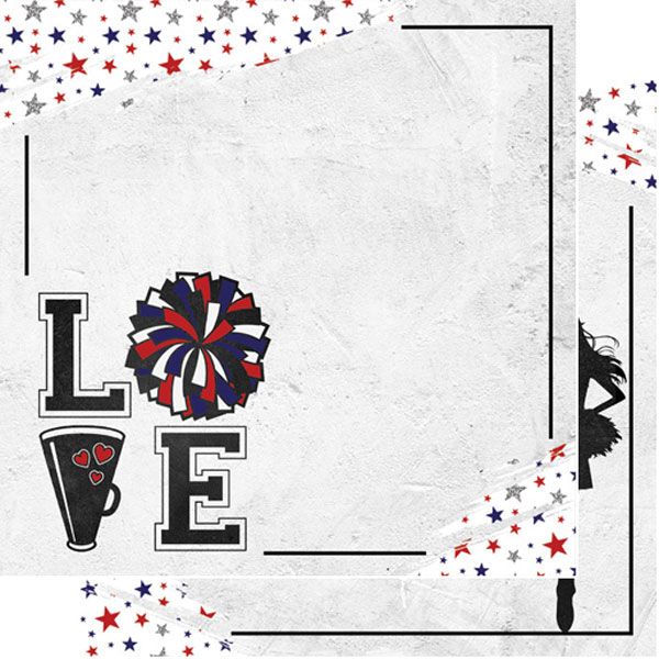 SC Cheer Love Paper 12x12