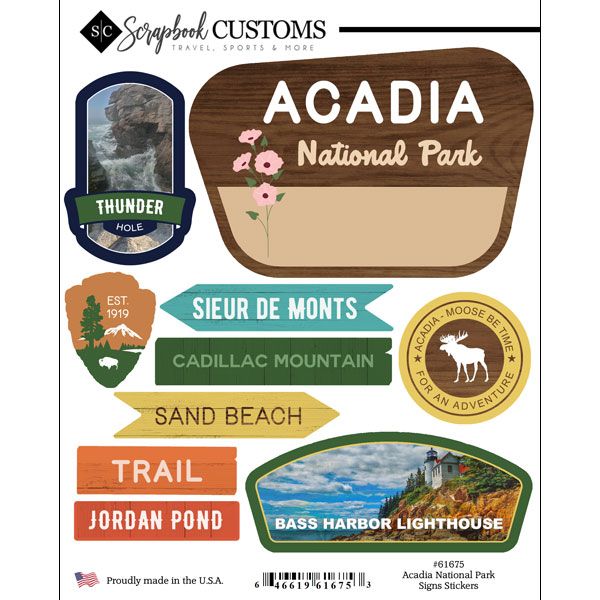 SC Acadia National Park Sign Stickers