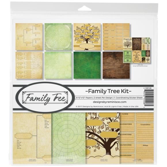 N Reminsce Collection Kit 12&quot; X12&quot; Family Tree