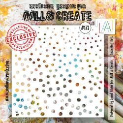N AALL And Create Stencil 6&quot; X6&quot; 173 Cascading Dots
