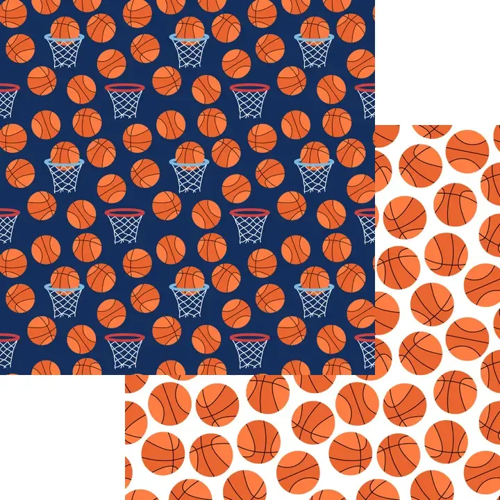 F SSC Sports Beat Basketball Hoops 12x12 Paper