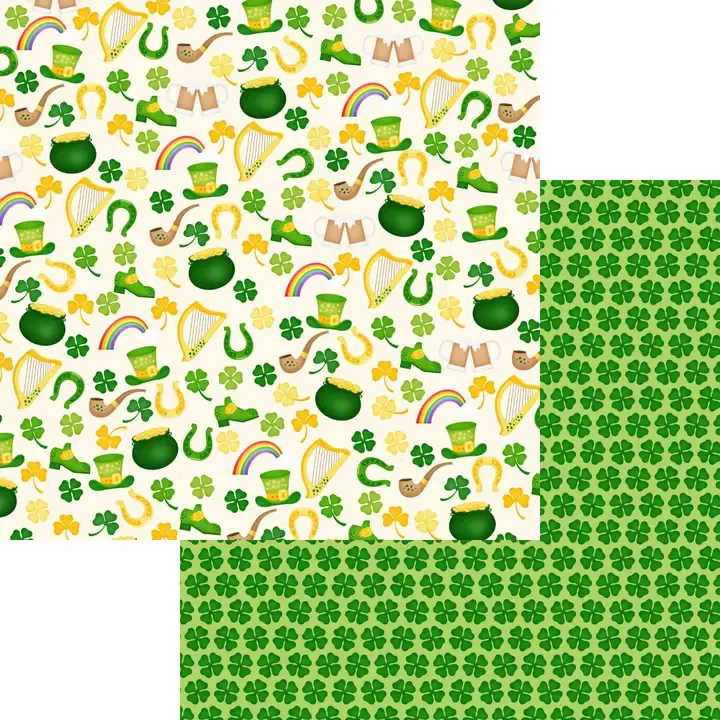 F SSC Lucky Irish Lucky Menagerie 12x12 Paper