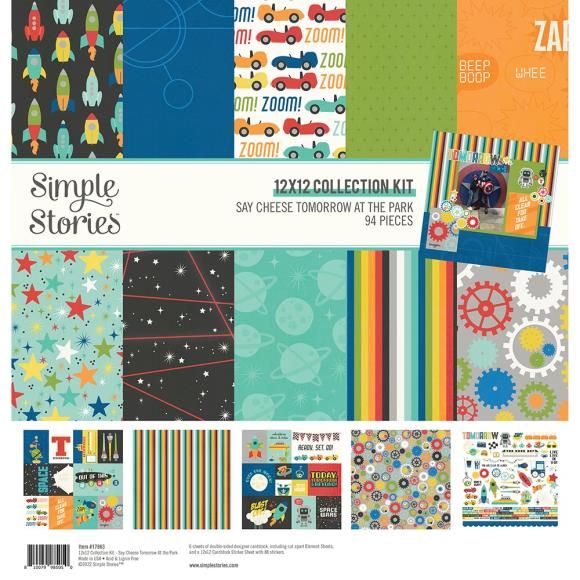 N Simple Stories Collection Kit 12&quot; X12&quot; Say Cheese Tomorrow At The Park