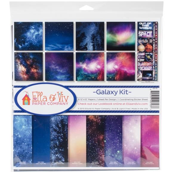 N Ella &amp; Viv Collection Kit 12&quot; X12&quot; Galaxy