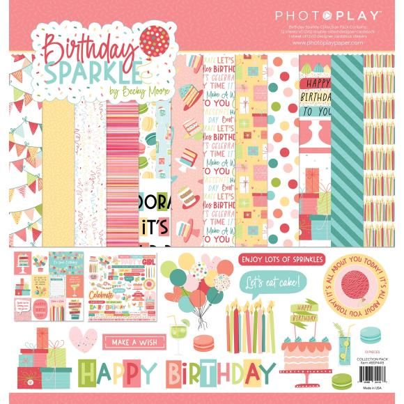 N PhotoPlay Collection Pack 12&quot; X12&quot; Birthday Sparkle