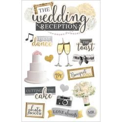 N Paper House 3D Stickers 4.5&quot;X7.5&quot; Wedding Reception