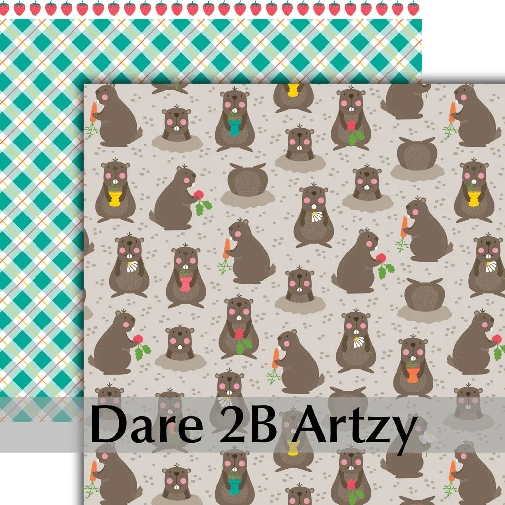 D2B Groundhog Garden 12&quot;x12&quot; Double-Sided Paper