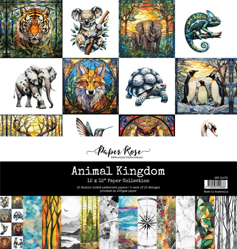 EC Paper Rose Animal Kingdom 12x12 Paper Collection