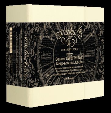 G45 Graphic 45 Square Tag &amp; Pocket Wrap-Around Album