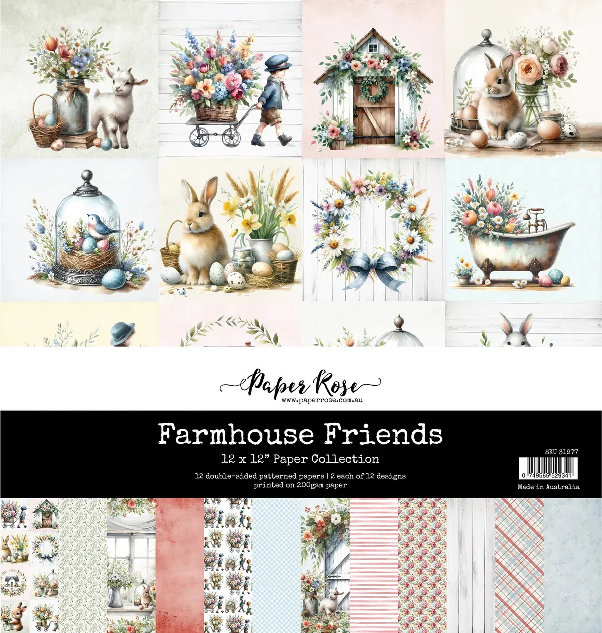 EC Farmhouse Friends 12x12 Paper Collection