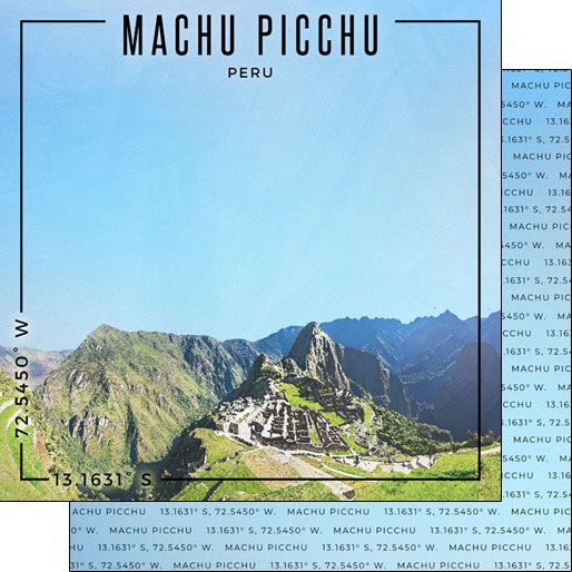 SC Peru Machu Picchu Coordinates Paper