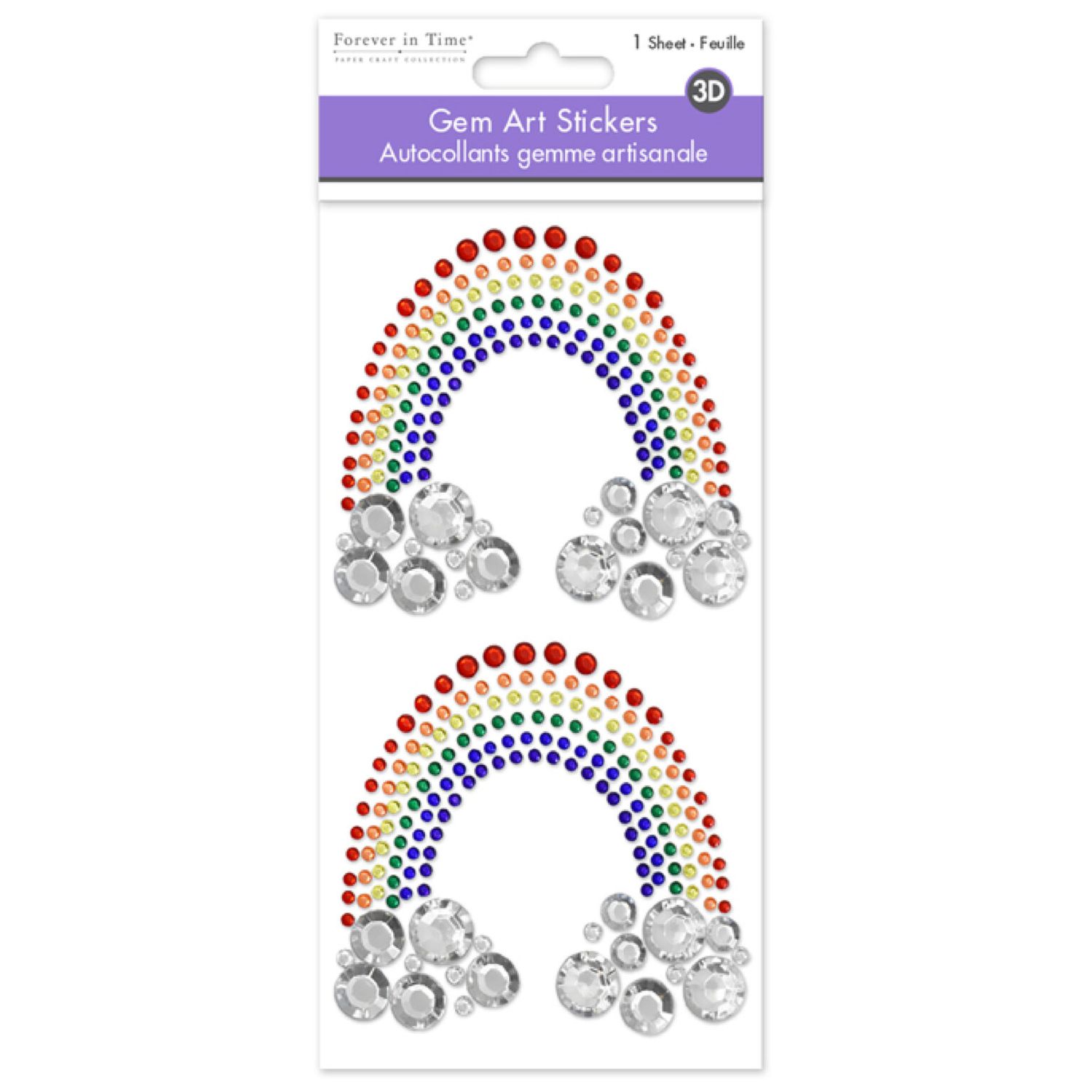 GB Multicraft Forever In Time Gem Art Stickers Rainbow