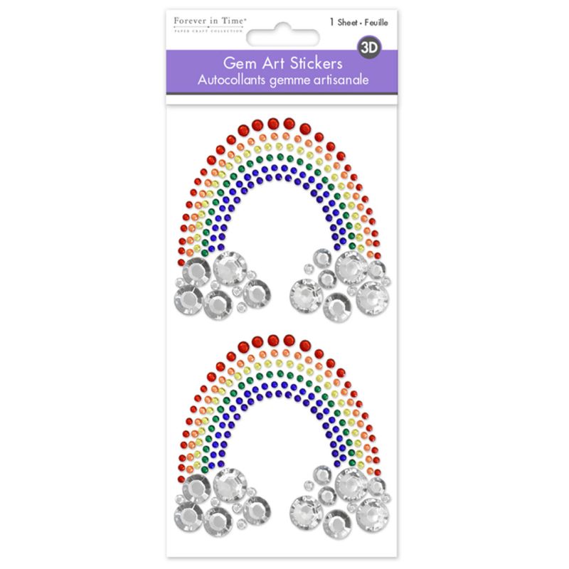 GB Multicraft Forever In Time Gem Art Stickers Rainbow