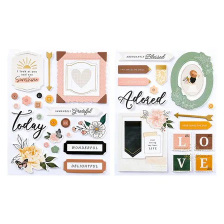 SB Rosie&#39;s Studio Golden Afternoon Chipboard Embellishments