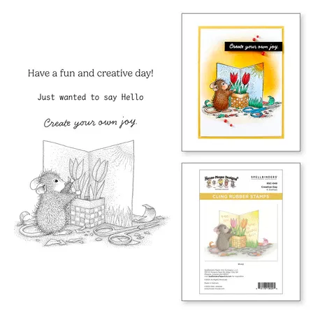 SB Creative Day Cling Rubber Stamp Set From The House-Mouse Creative Day Collection
