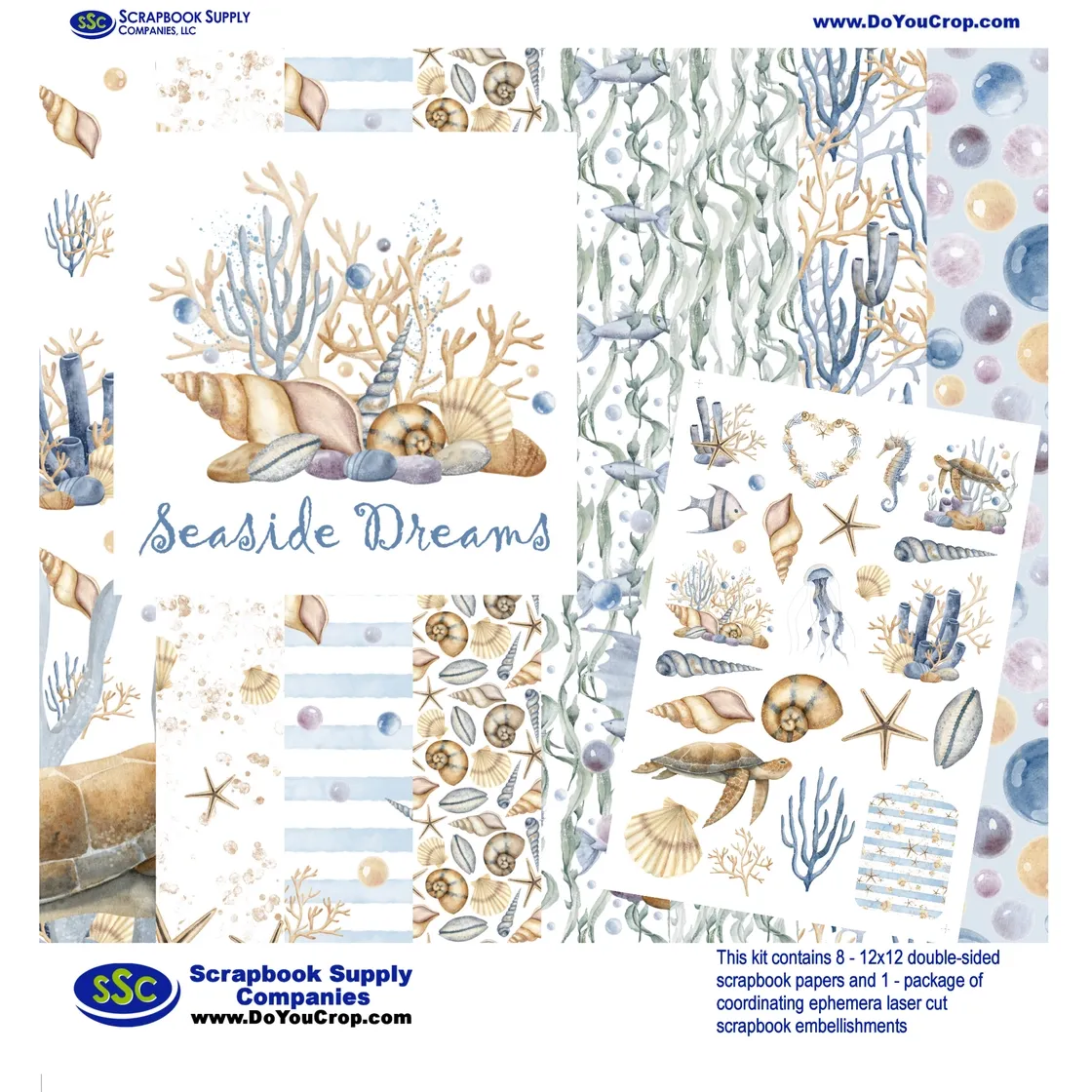 F SSC Seaside Dreams 12x12 Scrapbook Kit