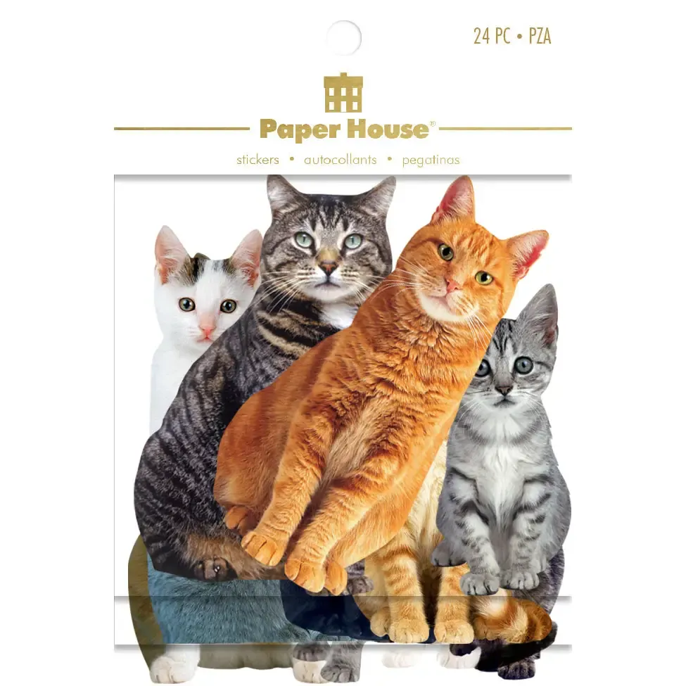 F Paper House Productions Die Cut Scrapbook Sticker Pack - Cats