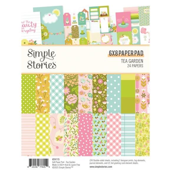N Simple Stories Double-Sided Paper Pad 6&quot;X8&quot; 24/Pkg Tea Garden