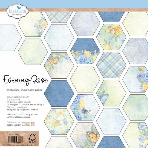 N Elizabeth Craft Double-Sided Cardstock Pack 12&quot; X 12&quot; Evening Rose