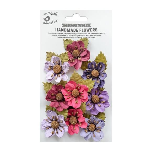 N Little Birdie Wendy Paper Flowers 9/Pkg Birds And Berries