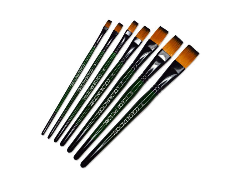 N Multicraft Artist Brush Set Flat 7 Pieces