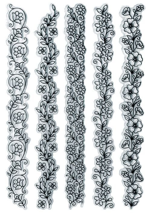GB Multicraft Forever In Time Clear Stamps Floral Borders