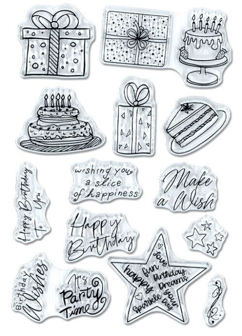 GB Multicraft Forever In Time Clear Stamps Make A Wish
