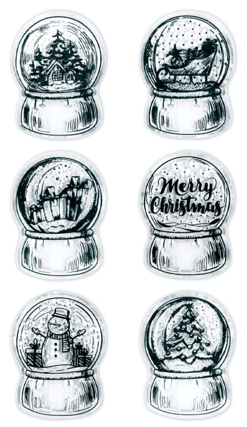 GB Multicraft Forever In Time Clear Stamps Snow Globes