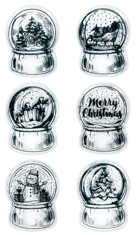 GB Multicraft Forever In Time Clear Stamps Snow Globes