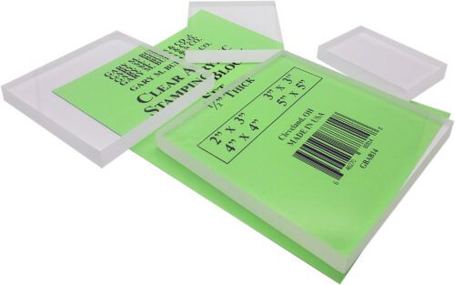 GB Clear Acrylic Stamping Block Medium Set