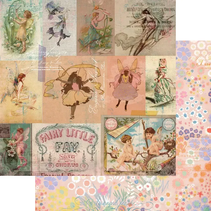 F Fancy Pants Designs Fairy Garden 12&quot; X12&quot; Paper Folklore