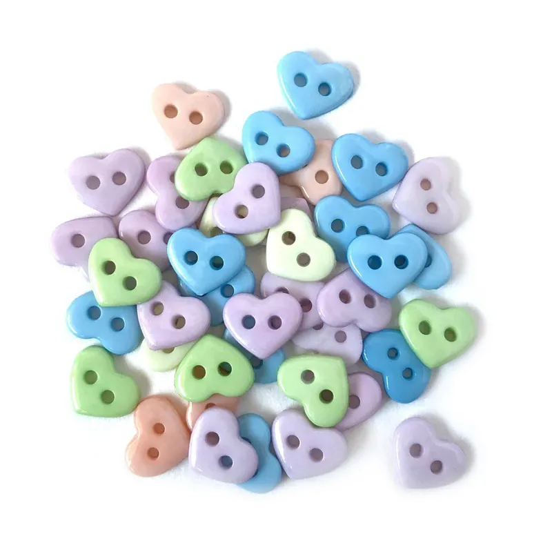 BG Tiny Buttons Pastel Hearts