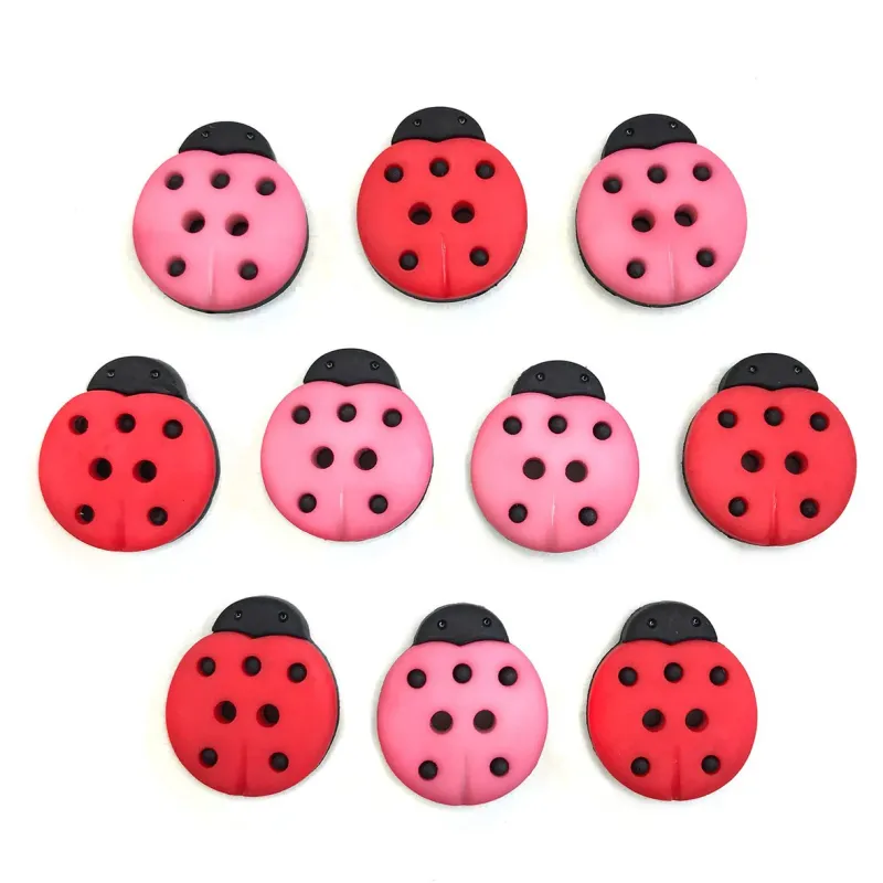 BG Lucky Ladybugs Buttons